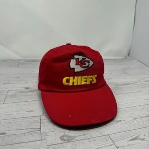 Kansas City Chiefs Hat Cap Red Embroidered NFL Football Adjustable VTG‎